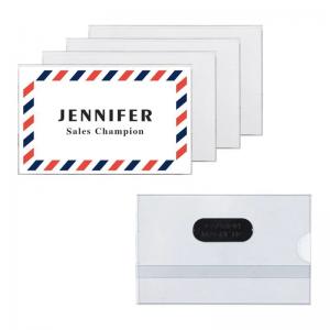 China Magnetic Transparent Plastic Security ID Card Holders For Office ODM wholesale