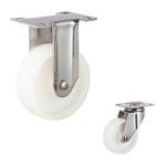 Solid 4 Inch Wheel Threaded Stem Rotating Trolley Wheels