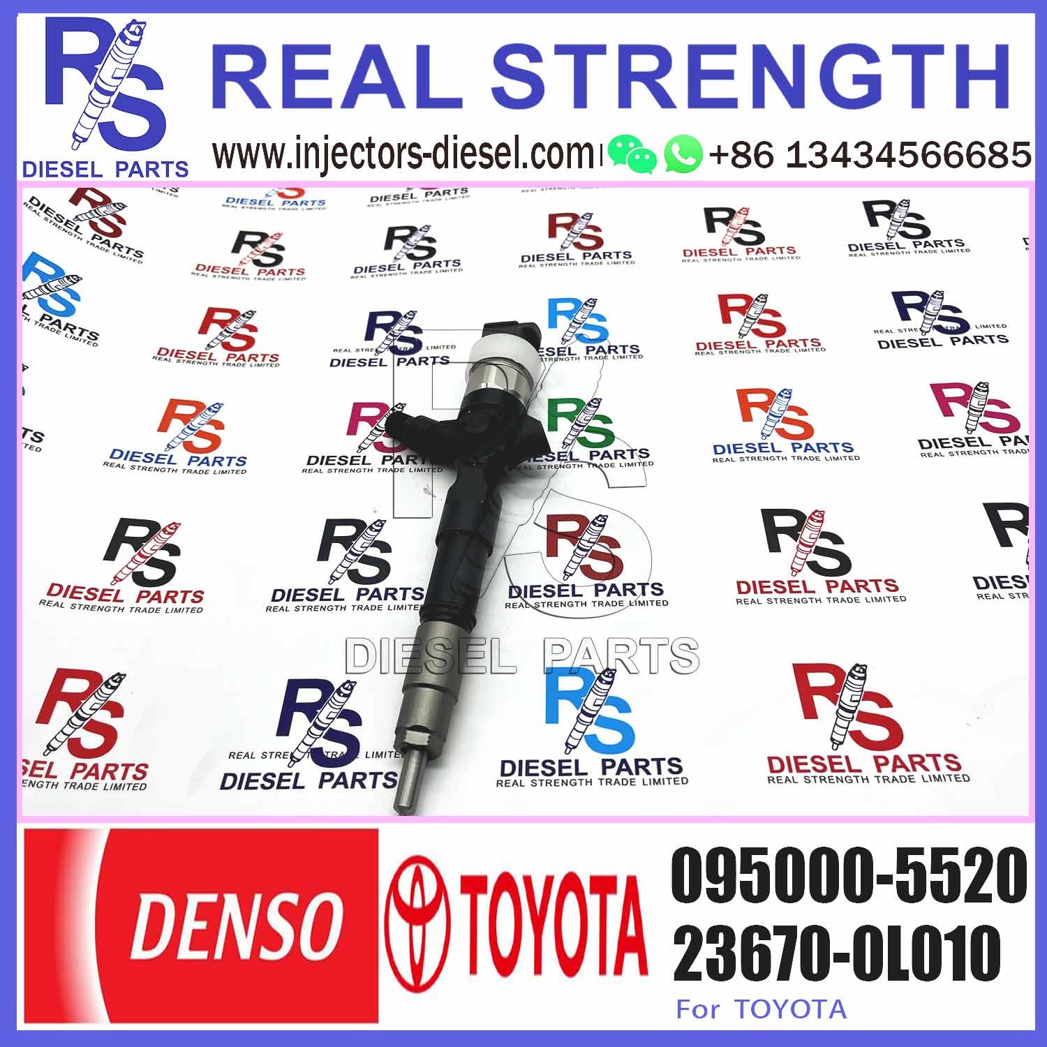 High Quality diesel fuel injector 095000-5520 For TOYOTA HILUX 2KD-FTV 23670-0L010