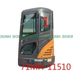 71MH-11510 HYUNDAI Front Glass Excavator Cab Window Left Side Upper Position NO