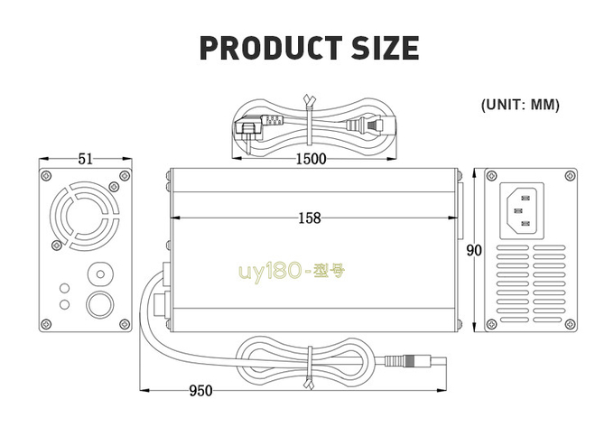 Aluminium Alloy Lead Acid Battery Charger 12V 8A With Fast Charging Technology