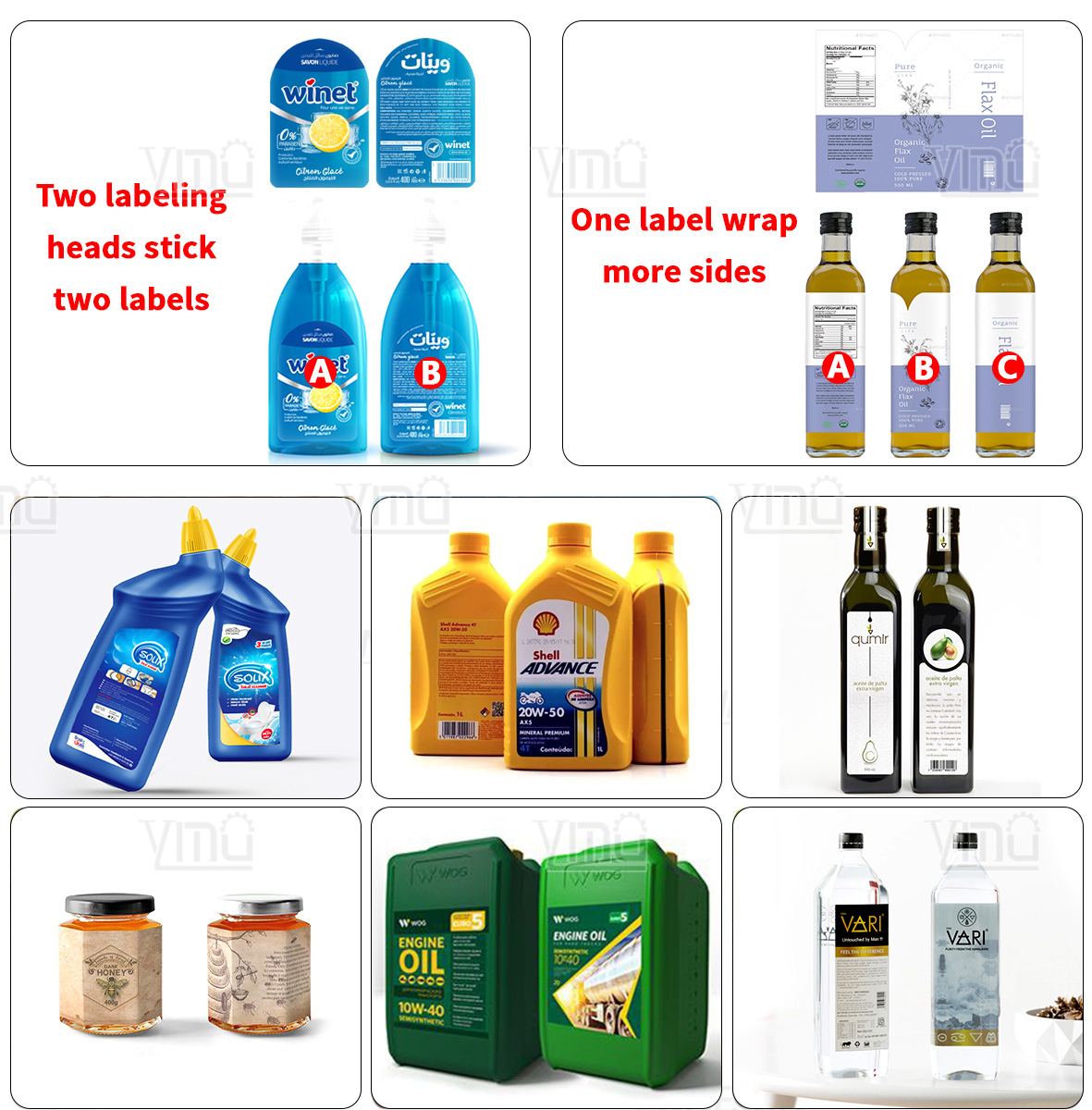 YIMU YM620 Automatic Stickers Double Sided Labeling Machine For Square Bottles