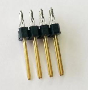 China 3A PBT Black Press Fit Pin Header Connectors 2.54mm Pitch on sale