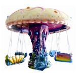 Rainbow color flying chair durable fiberglass material for amusement park