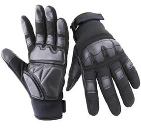 China Army Waterproof Safety Gloves Black Long Fasten Strips Knuckle Full Finger wholesale