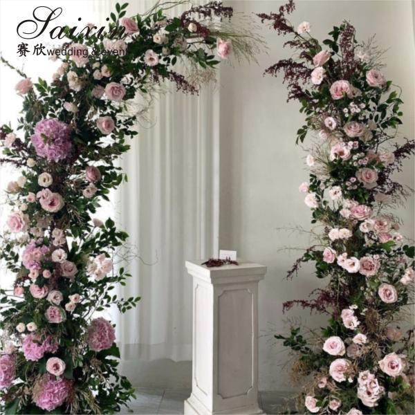 Wedding Backdrop Arch Sheep Horn Door Flower Arrangement Stand Metal Wedding