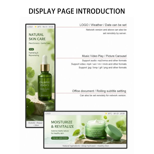Stretched Bar Multi-Screen Digital Signage | Combined Commercial Display for Retail Shelves & Supermarkets