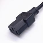 Black Japan Power Cord 3 Pin Plug 7A 12A 15A 125V To C13 PVC Jacket