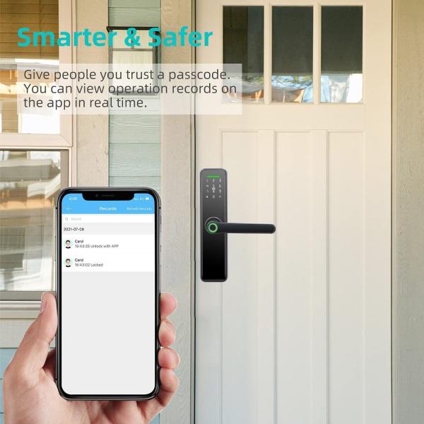 ROHS Bluetooth Smart Door Locks Keyless Electronic With Tuya App