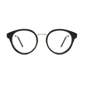 China Retro Round Acetate And Metal Eyeglasses OEM Customize LOGO wholesale