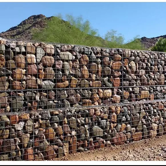 Masonry Blast Wall Park Decorative Wall Galvanized Steel Wire Cage Sandblasting Stone Wall