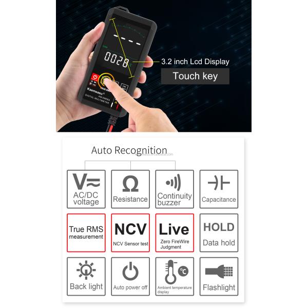 OEM ODM Big Screen Smart Multimeter Electrician Bench Multimeter Oscilloscope Multimers Clamp Meters Digital Multimeter