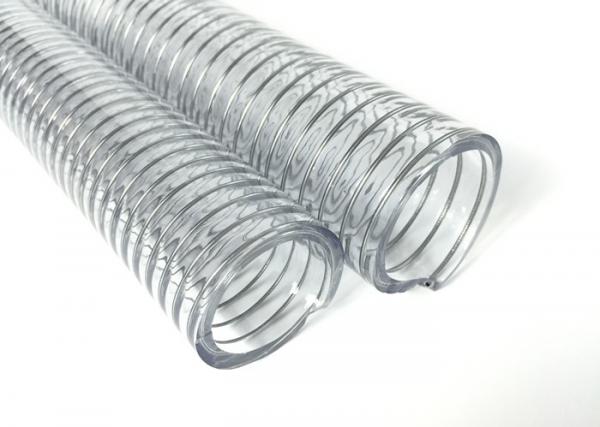 Quality High Pressure PVC Steel Wire Hose / Wire Reinforced Suction Hose UV Chemical Resistant for sale
