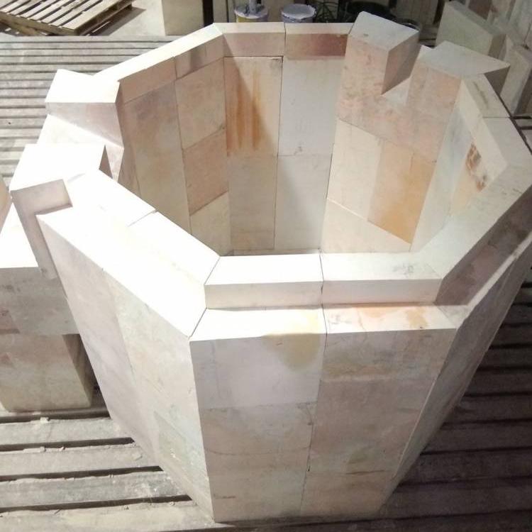 CaO Content % High Erosion Resistance Recycled AZS Refractory Block for Glass Furnace Tank