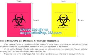 China infectious medical waste disposal plastic bag, plastic clinical waste bag, medical waste bag biohazard bag, bagease wholesale
