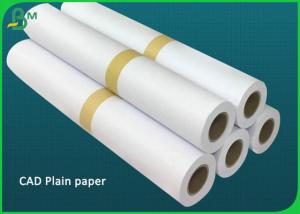 China 80gsm High Whiteness Roll Plotter CAD Plain Paper Of 36 Inch 42 Inch on sale