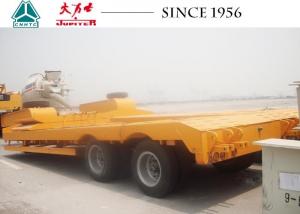 China 40 Tons 2 Axles Low Bed Trailer Flat Deck Type For Carrying Heavy Equipments wholesale