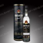 Round Crystal White 750ML Flint Vodka Glass Bottle