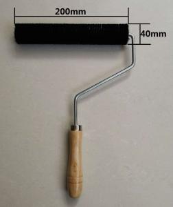China FRP Lamination Rubber Roller With Wooden Handle wholesale