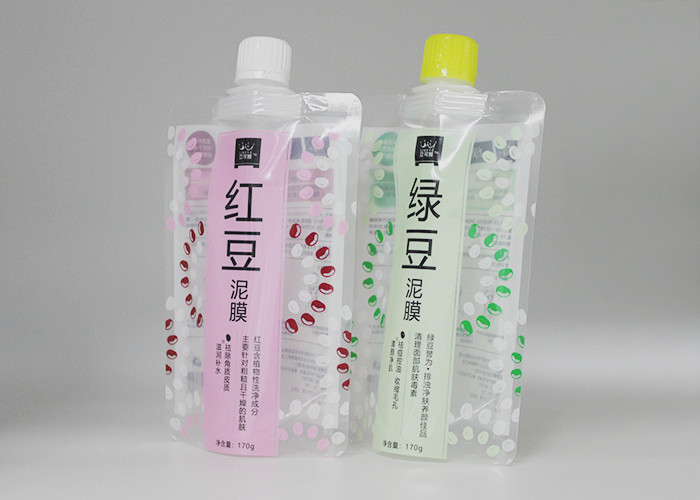 Non Spill Reusable Spouted Stand Up Pouches For Gel Package