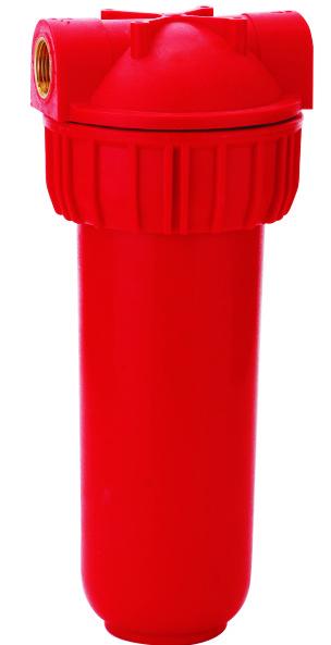 Red Multi Pure Water Filter Cartridge Housing , FDA Standard Filter Canister