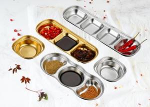 China Divided Seasoning Sauce Stainless Steel Dip Dish OEM & ODM For Home Restaurant wholesale