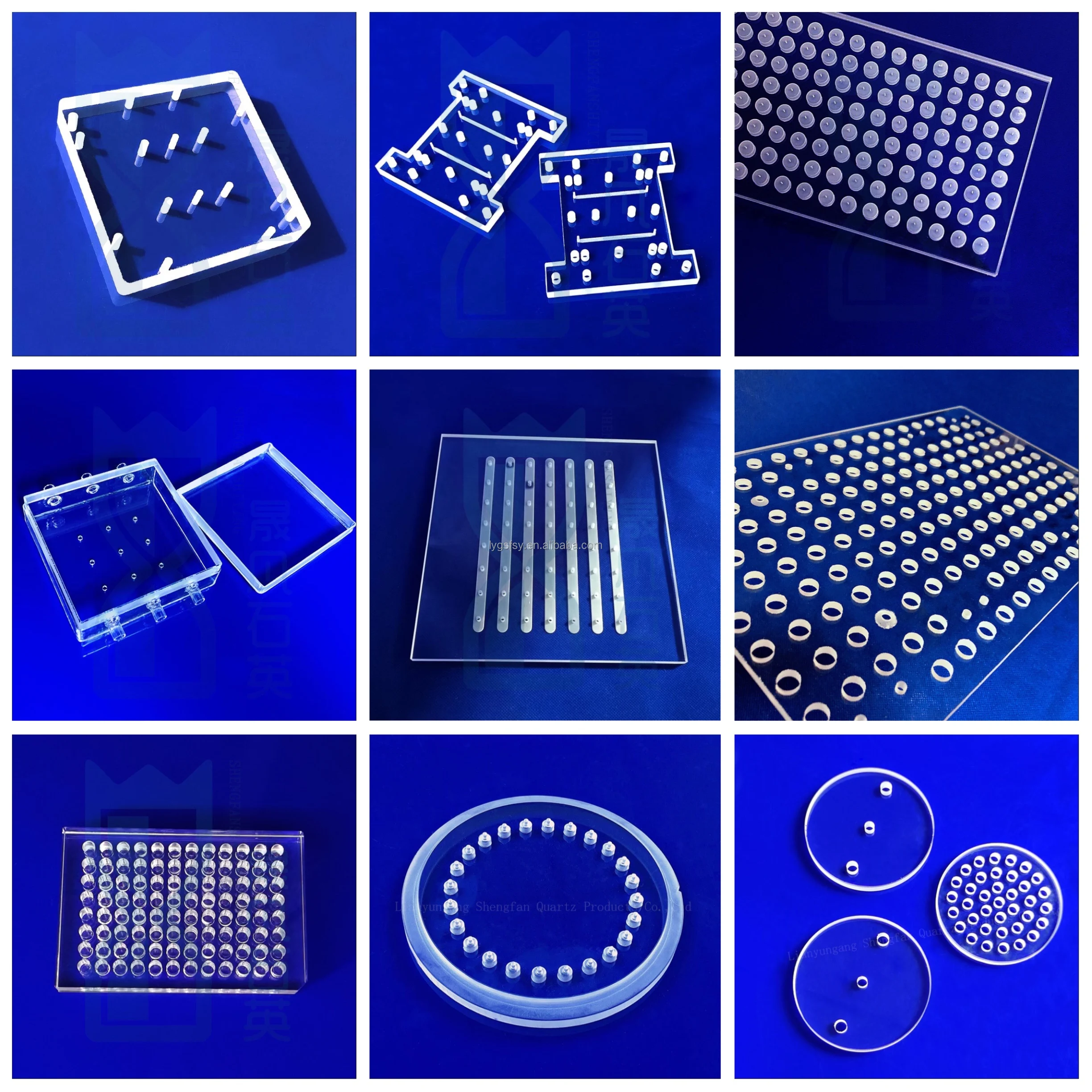 Factory Custom High Temperature Sandblasting Logo Quartz Sheet