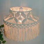 Nordic Bohemian chandelier creative living room LED lamp kitchen bedroom cotton