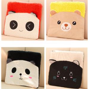 China Coral Fleece Soft Plush Seat Cushions For Car / Office 35 * 35 * 3CM wholesale