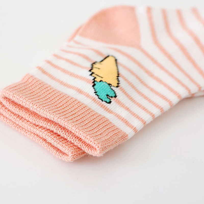 organic cotton Printed Picture Socks Slipproof For Newborn Baby