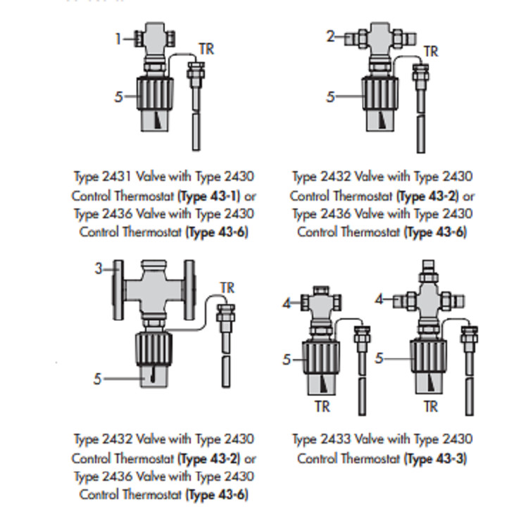 Electric Pressure Reducing Valve Flow And Temperature Regulator DIN Version