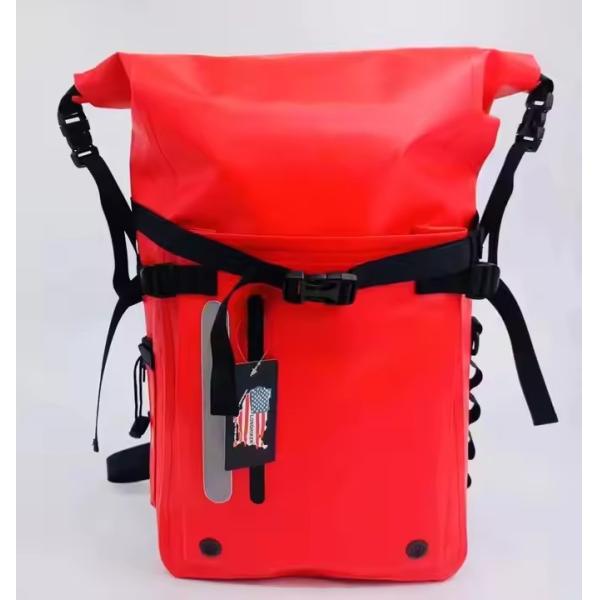 Custom Logo PVC Foldable Long Freediving Fin Bag Backpack With Double Shoulder Strap