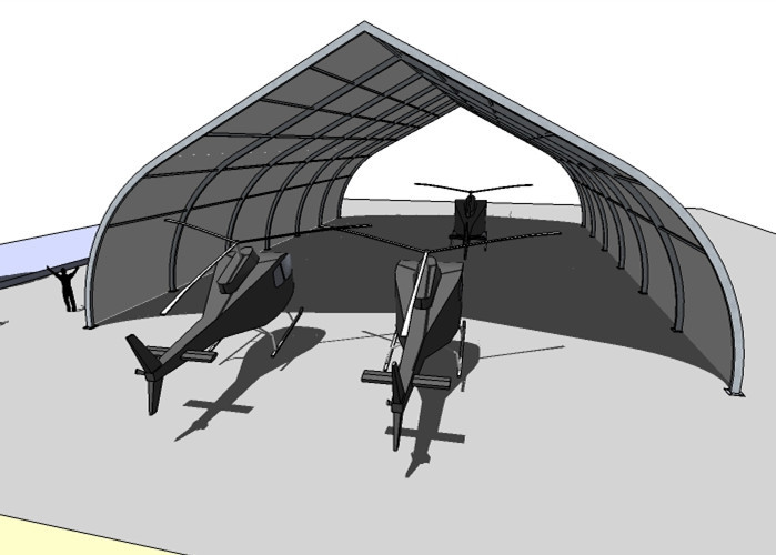 Temporary Outdoor Aircraft Hangar Durable 30m x 50m Fabric Tent Wind Resistant