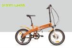 250 Watt Electric Folding Bike 20 Wheels , 55km Small Fold Up Electric Bike
