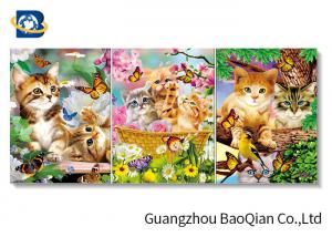 China Eco-Friendly Material 3d Wallpaper , Latest 3d Picture Of Cute Lovely Pet Dog / Cat on sale