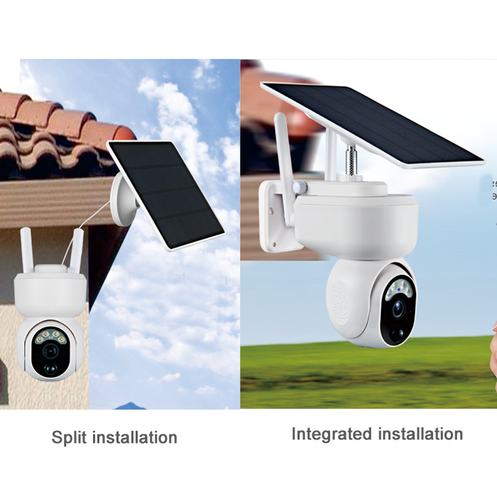 Small Size Solar Wifi Camera HD 2MP/4MP 4G Solar Security Camera With 2 Installation Methods