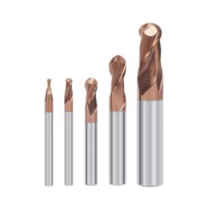 China DLC Coated Carbide Cutter Tool for Metal , 2 Flute Cutting Tools Milling Cutters Ball Nose End Mill wholesale