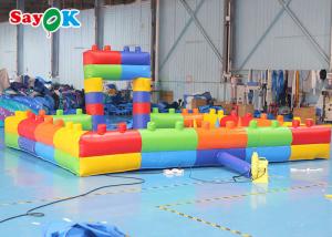 China Pvc Tarpaulin Inflatable Games Block Shape Waterproof Bumper Car Fence Toy Playground Building wholesale