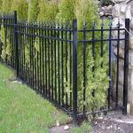 Wholesale 6ftx8ft garden black picket fence Wrought Iron Fence