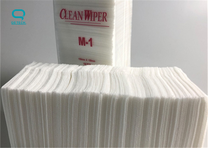 White 4 Folded Lint Free Cleanroom Wipes 100% Wood Fiber