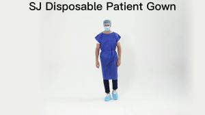 China OEM Patient Gown Hospital Open Shoulder Patient Gown SMS Short Sleeve Hospital Patient Gown Disposable wholesale