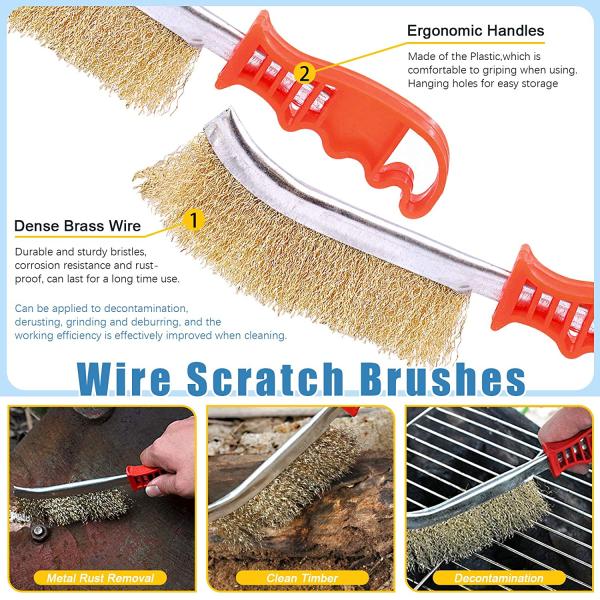9pcs Cup Wire Wheel Brush 4500RMP Brass Coated Plating 8.5cm