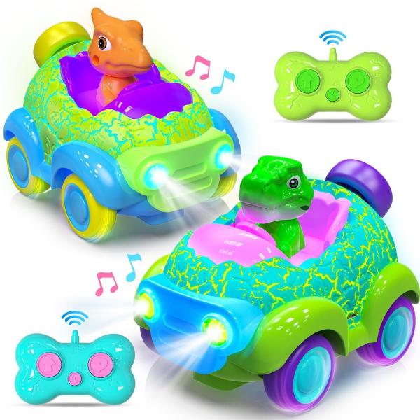 Electric 2.4G Cartoon Remote Control Cars Dinosaur Radio Control Toys for Boys