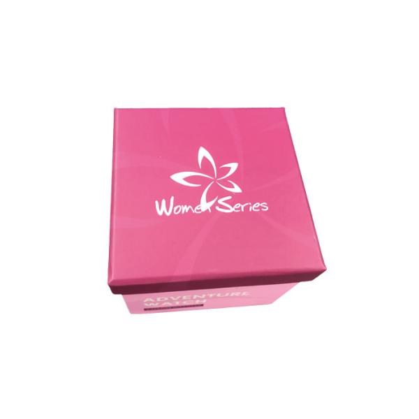 Pink Reusable Paper Gift Packaging Box Fashionable Looking Eco - Friendly