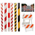 Double Color Caution Signs Retro Reflective Tape Sheets Slant Color