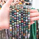8mm Indian Agate Gemstone Beads Healing Crystal Stone Beads For Jewelry Making
