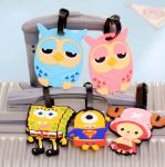 Custom 3D soft silicone luggage tag/ rubber bag tag/ pvc luggage tag custom