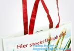 Woven tote shopping grocery Bag with custom logo, recyclable pp laminated non