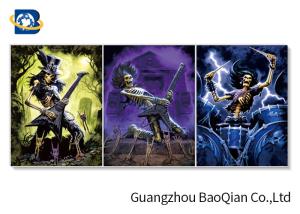 China Picture With Playing Skull , Flippped Changing Lenticular 3d Image wholesale