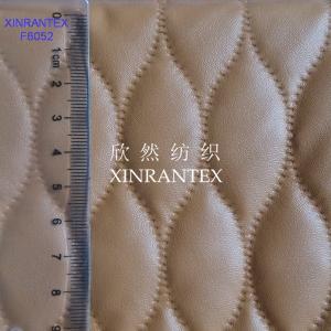 China F6052 fake leather fabric 100% polyester micro fibre suede pu lamilation quilting finish wholesale